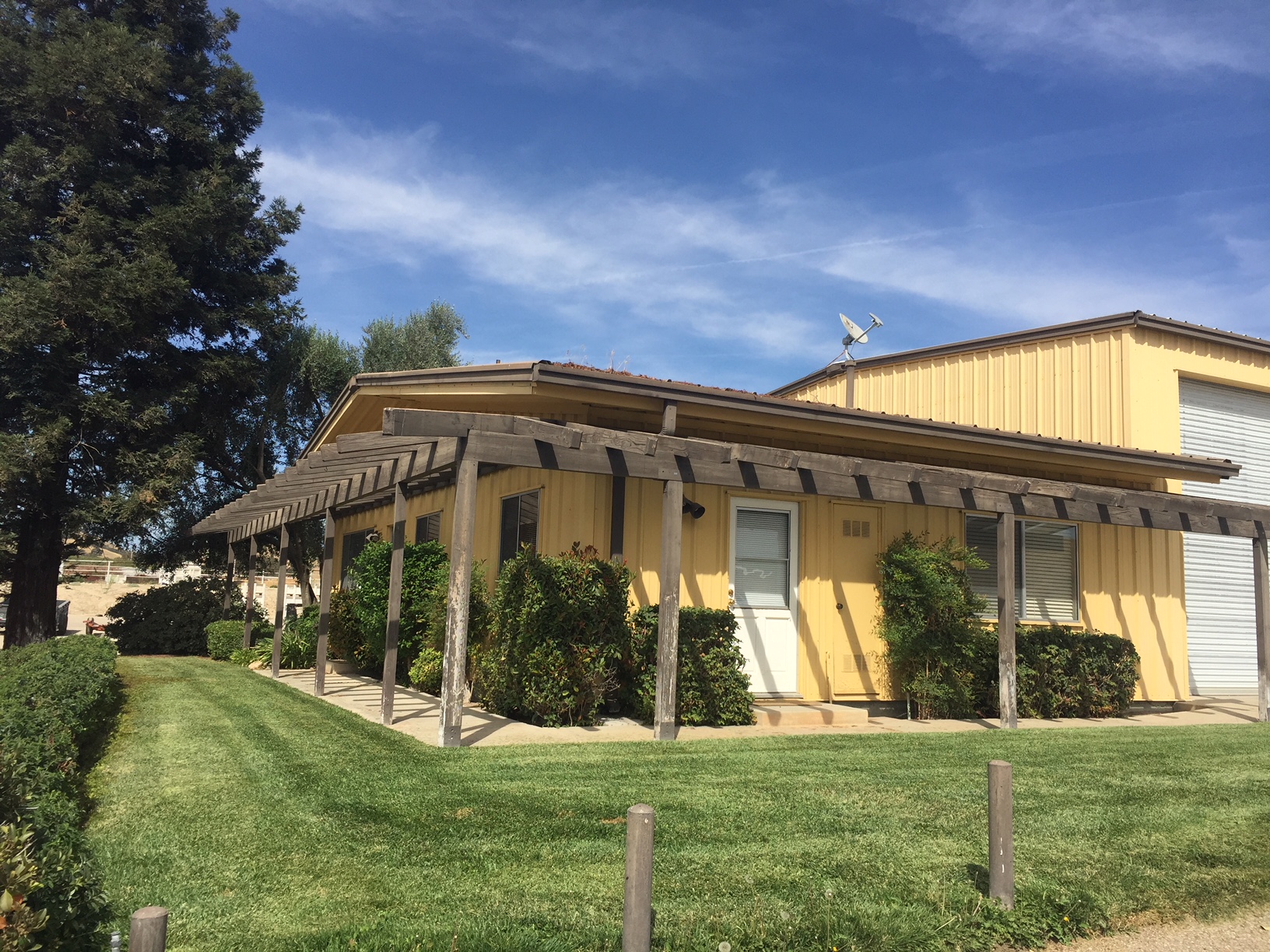 Exterior of a yellow home